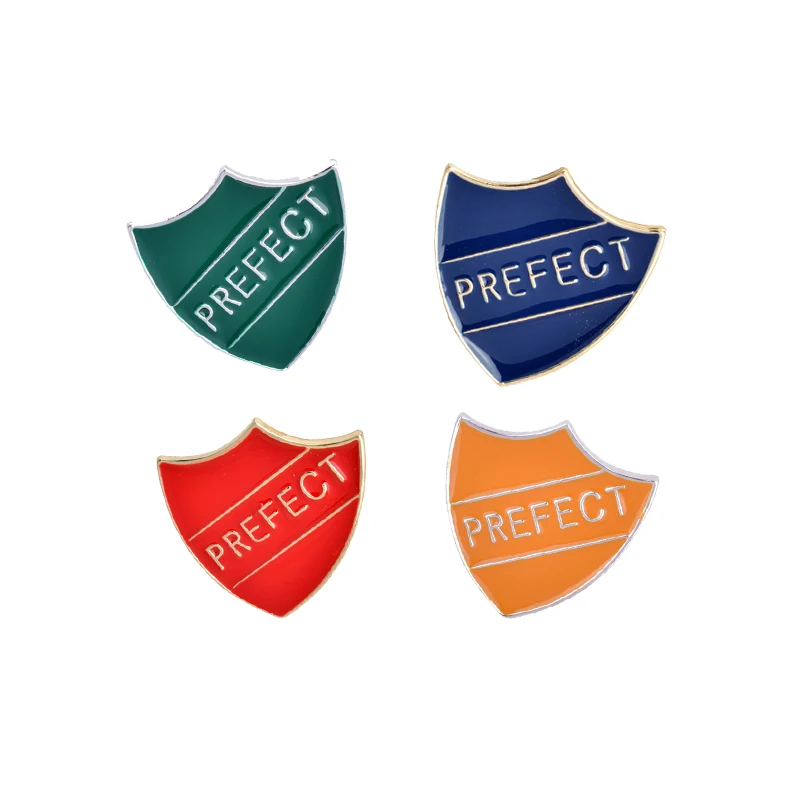 

4 Colors Personality PREFECT Enamel Pin Women Dress Men Jackets Lapel Pins Charm Badges Cartoon Brooch Kids Fashion Jewelry Gift