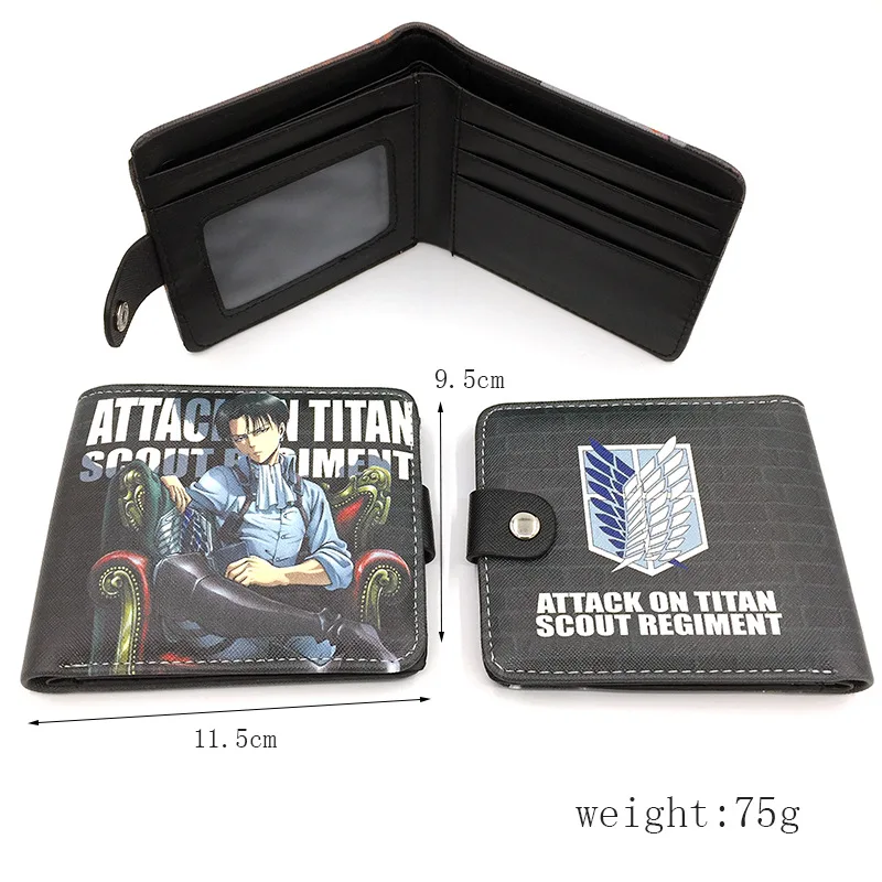 Buy Attack on titan rivaille ackerman Eren Jaeger printing wallets Attack on