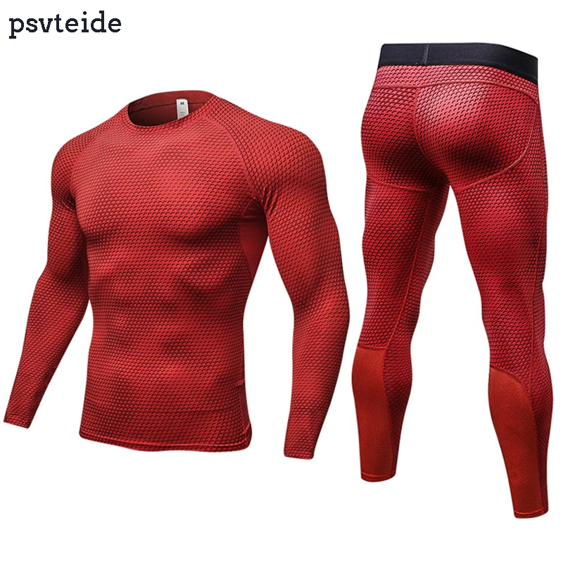 Ensemble de sport 2 pièces pour hommes, combinaisons de musculation