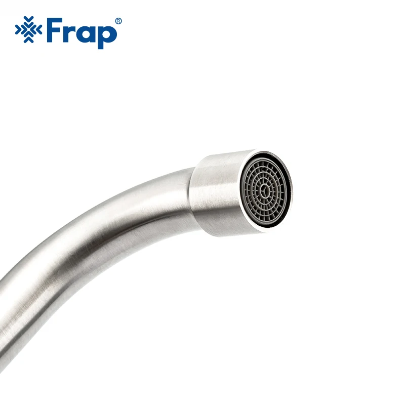 Frap Kitchen Faucet 304 Stainless Steel wall-mounted single cold quick open balcony laundry pool kitchen faucet with spray gun