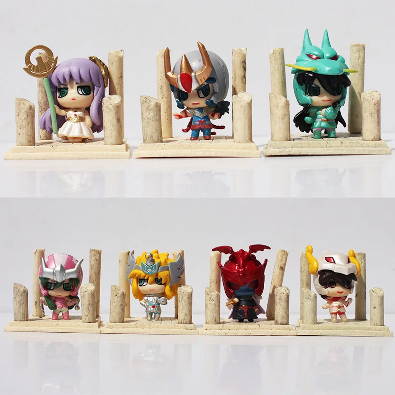 Аниме Saint Seiya Egg Box Q версии Золотой Зодиак ПВХ экшн Фигурки игрушки 7 шт./компл.