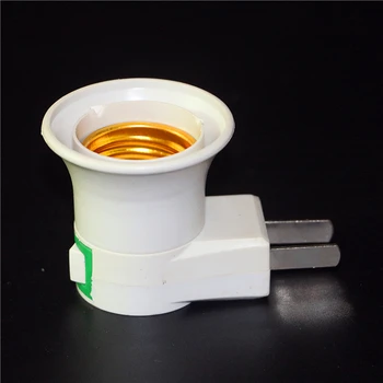 

1Pcs Fireproof Material US Plug To E27 Lamp Holder Converter E27 Socket Lamp Base Switch Light Bulb Socket Plug Adapter