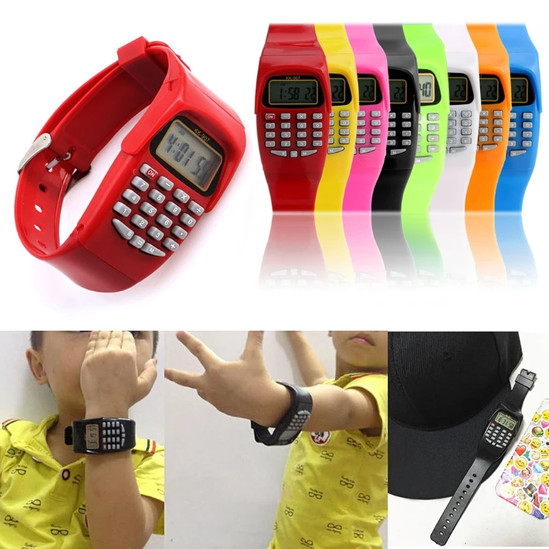 

Silicone Date Multi-Purpose Fashion Child Kid Electronic Calculator Wrist Watch