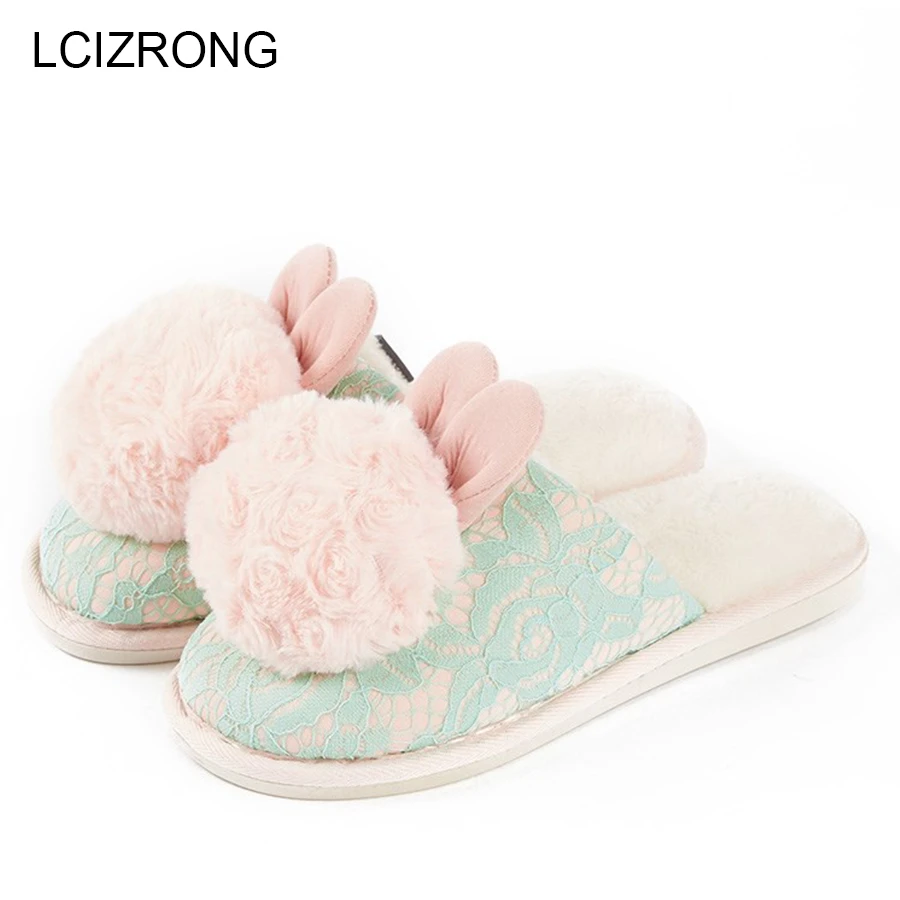 cute plush slippers