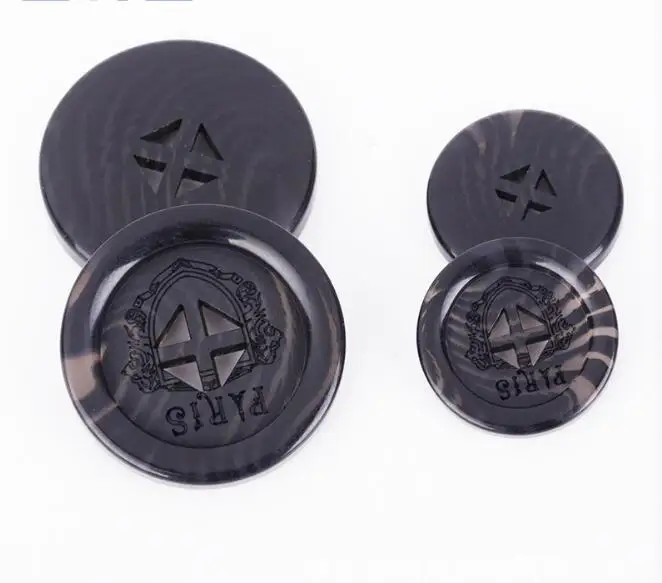 

10pcs/lot Four-hole high-grade DIY sewing accessories black suit formal wear coat windbreaker fashion buckle