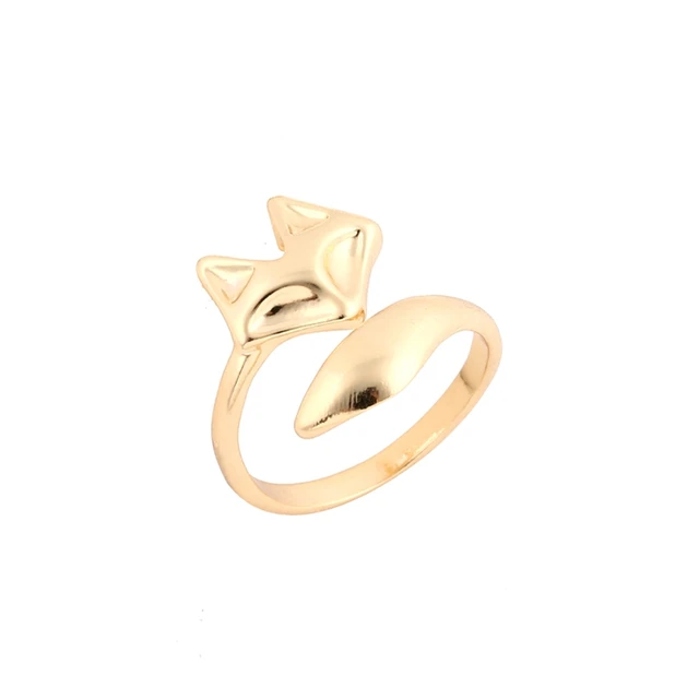 Shuangshuo 2017 New Arrival Fashion Gold Color Adjustable Cute Animal Fox Ring S Shuangshuo 2017 New Arrival Fashion Gold Color Adjustable Cute Animal Fox Ring S