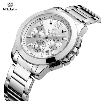 

Megir Top Luxury Brand Ladies Watch Women Rose Gold Stainess Steel Quartz Watch Clock Women Girl Wristwatches Relogio Feminino