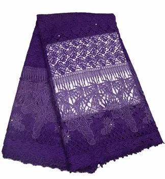 

New arrival african lace fabric high quality France cord lace guipure lace fabric for Nigerian beaded lace fabric WDP-236