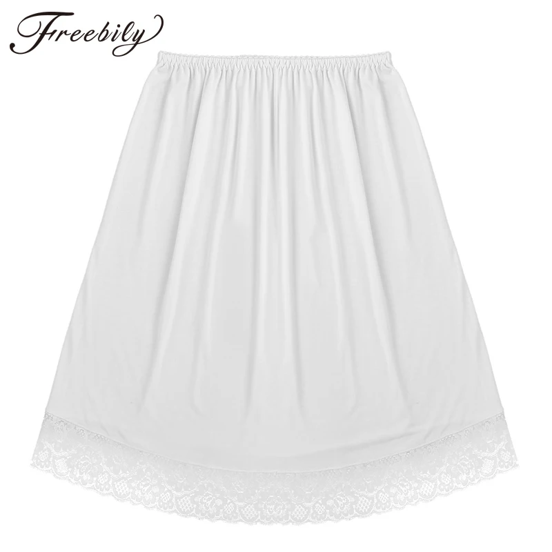 Women Waist Slip Lady Black White Short Underskirt Soft And Comfortable Cotton Length 45cm Petticoat Half Slips New