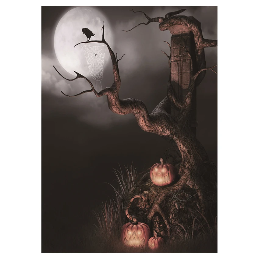 

Halloween pumpkin lantern Night Baby Photography Backdrops