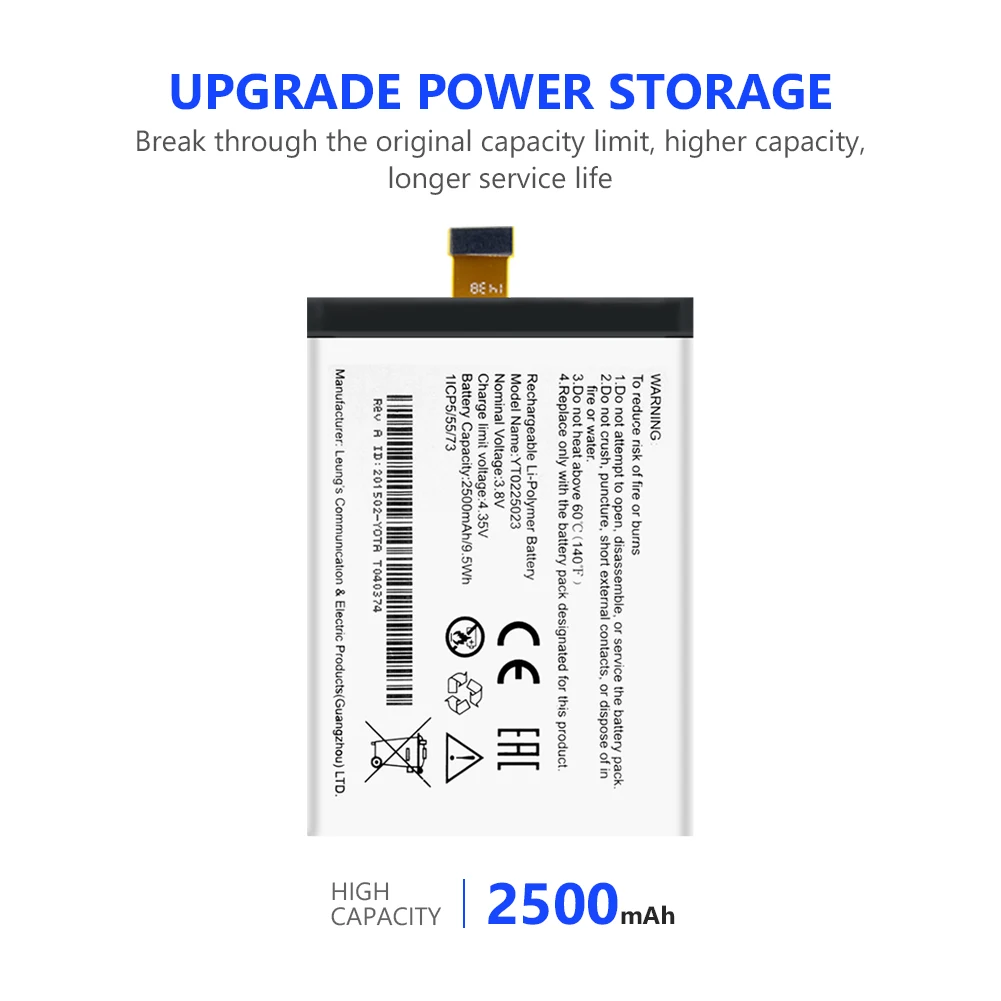 YT0225023 батарея для Yotaphone 2 YD201 YD206 Замена смартфона 2500 мАч литий-полимерные аккумуляторы для мобильных телефонов