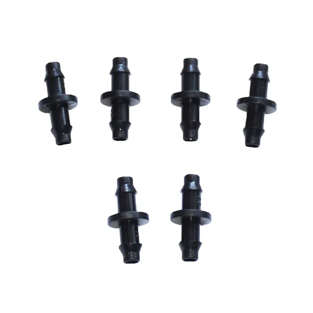 1/4″irrigation connector 1/4″straight barbs barbed double way joint drip irrigation 4/7 hose connector plastic hose barb