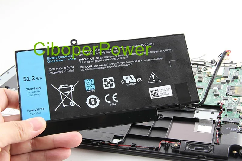Новый 51.2Wh оригинальный VH748 Аккумулятор для 14 5439 5460 5470 5560|battery original|battery forbatteries batteries