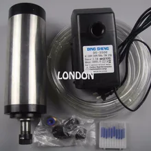 CNC Комплект шпинделя ER16 1.5kw шпиндель водяного охлаждения+ водяной насос+ водопровод+ 10 шт. ЧПУ Биты для гравировки