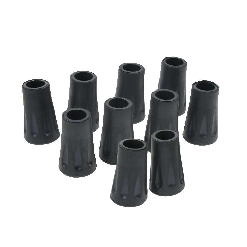 10 Pieces Rubber Tip For Hiking Trekking Pole Cane Walking Stick Crutches