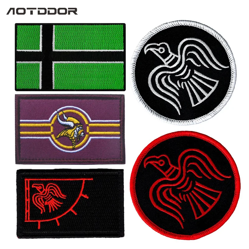 Эксклюзивный флаг викингов с вышитыми нашивками|patch flag|embroidery flagpatch viking |