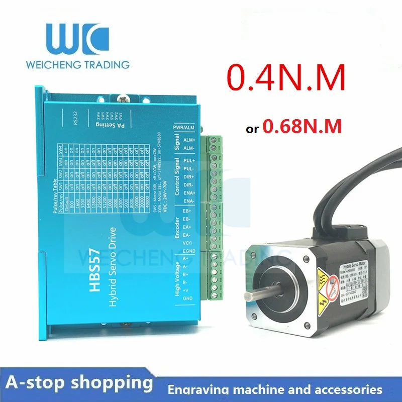 

0.4NM/0.68n.mNEMA17 cnc closed loop servo stepper motor driver kit with encoder 2Phase for Laser Machine