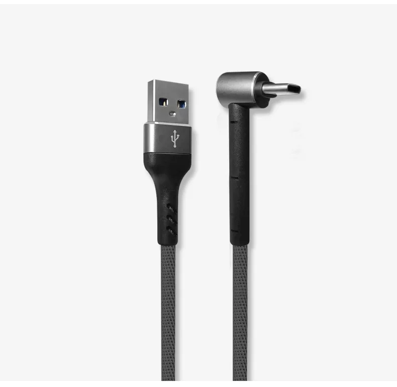 Кабель USB 3 1 типа C 2 А быстрое зарядное устройство металлический плетеный кабель