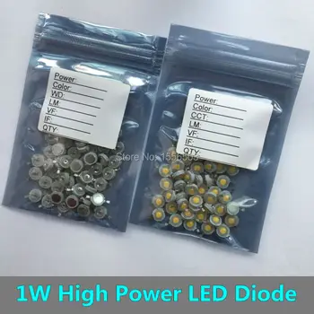 

1000 PCS/lot 1W LEDs Cold white Natural Warm white 3000K 4000K 6000K 10000K 32mil 300ma High Power Diode Chip Aluminum Holder