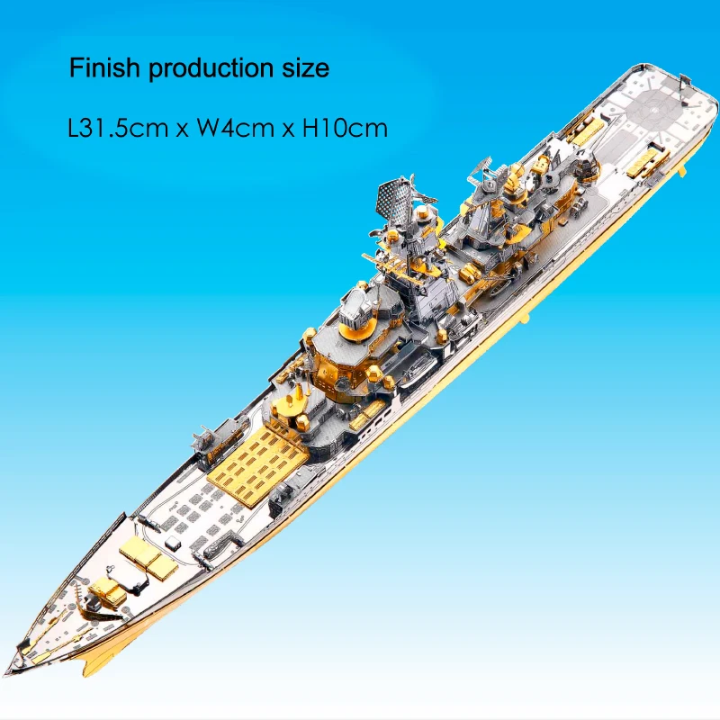 2018 Piececool 3D Metal Puzzle model RUSSIAN BATTLECRUISER PYOTR VELIKIY DIY Laser Cutting Puzzles Jigsaw Model For Child Toys 2