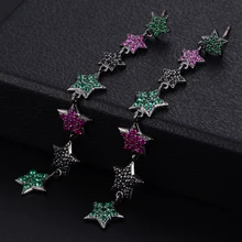 GODKI 71 мм Звезды Падение Метеор полный кубический цирконий; для помолвки Свадебная вечеринка серьга для ночного клуба наряды ювелирные изделия