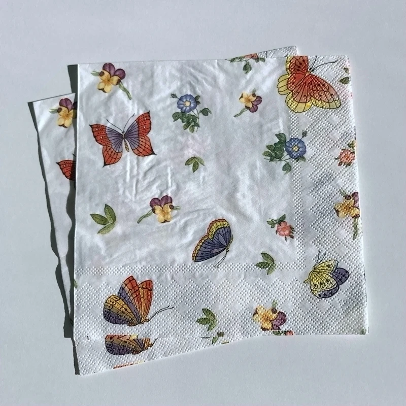 Butterfly paper napkins for decoupage 33*33cm 2 ply beautiful fresh