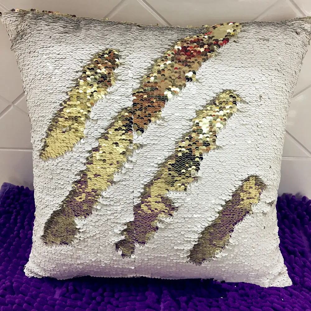 Fashion Mermaid Pillow Sequin Pillow Cover Throw Pillow Magical Color Changeable