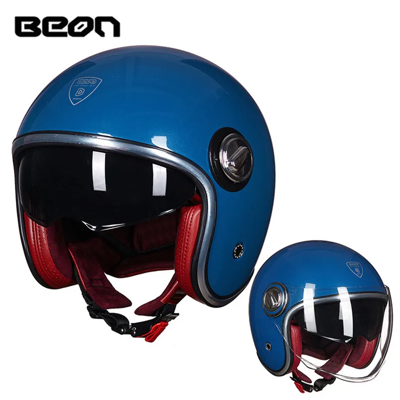 

BEON Open Face Motorcycle Helmet Vintage Jet Casco Moto Retro Chopper Bike Motocyklowy Kask Helmets