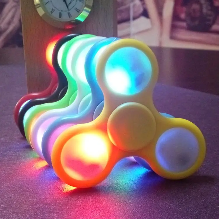 

Luminous LED light Fidget Spinner Hand Top Spinners Glow in Dark Light EDC Figet Spiner Batman Finger Stress Relief Toys jooyoo