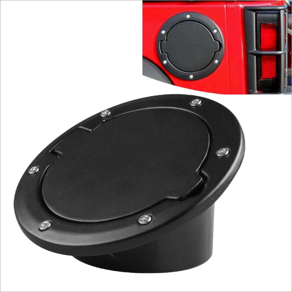 Black ABS Fuel Door Gas Tank Cover Fuel Tank Cap Car Styling Accessories Fit For Jeep Wrangler