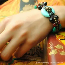Mulheres Pulseira de 2016 Novos Acessórios DIY Weave Cobre Frisado Quente Refinamento Pulseiras Fine Jewelry Presente S041