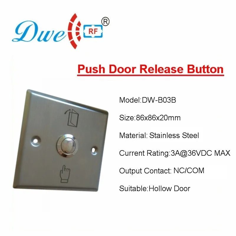 DWE cc rf двери выхода нажать спусковую кнопку для Управление доступом NC com dw-b03b