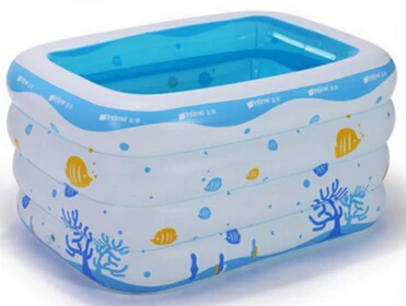 kid bathtub baby swimming pool with pump gift cartoon rectangular inflatable mattress boat pvc 