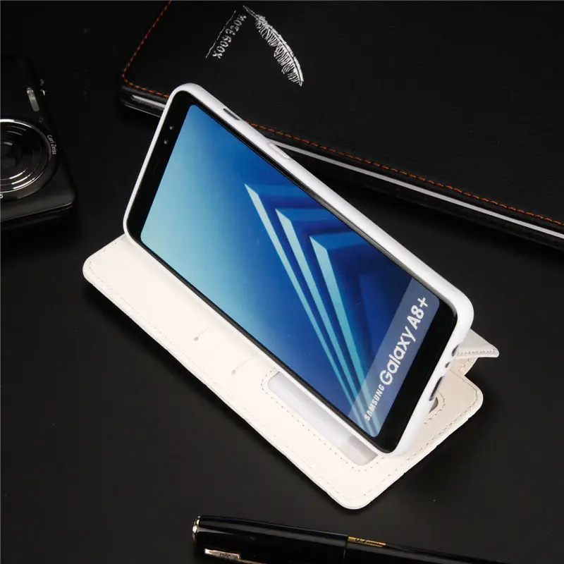 BELIAL Phone Cases for Samsung Galaxy A8 2018 Case Wallet Card Luxury Flip Cover for Samsung A8 2018 Case Leather Bling Diamond (16)
