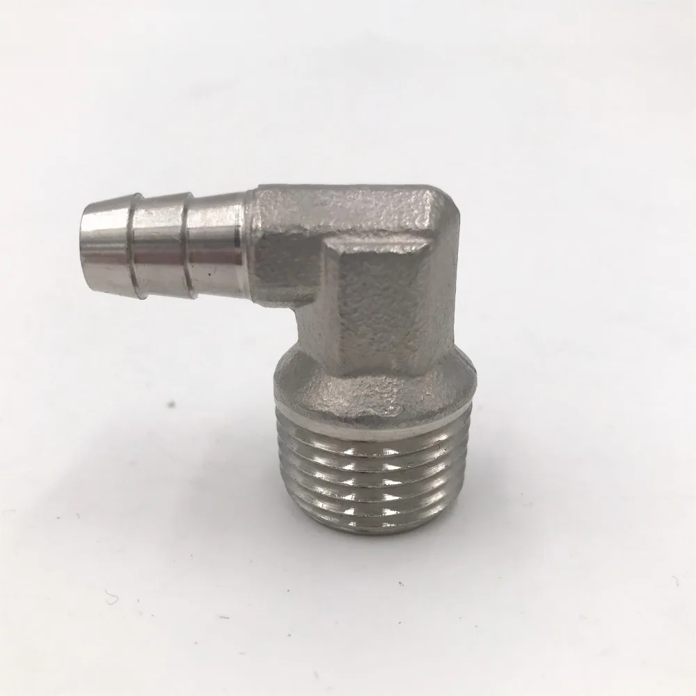 

Stainless Steel 304 1/2" BSP X 3/8" Barb Elbow, Homebrew Hardware, Pump fitting