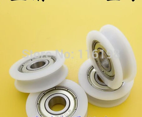 

U groove ball bearing 0627UU BU0627 BU0627U 626ZZ 626 U626 window door bearing 6*27*7mm furniture pulley bearing plastic coated