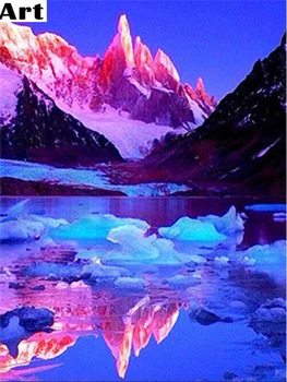 

Diamond Painting Full Square/Round Drill Ice Mountains 5D Daimond Embroidery Cross Stitch Kit Mosaic Rhinestone Picture T016