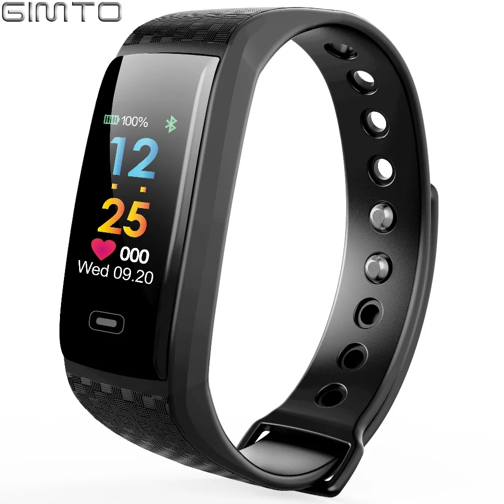 

GIMTO Smart Waterproof Wristband Sport Watch Digital Intelligent Bracelet Clock Calories Step Heart Rate Monitor For iOS Android