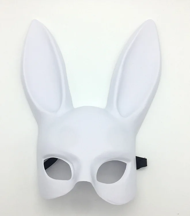 1 шт. Хэллоуин Laides маска кролика вечерние бар костюм для ночного клуба кроличьи уши маска - Цвет: white