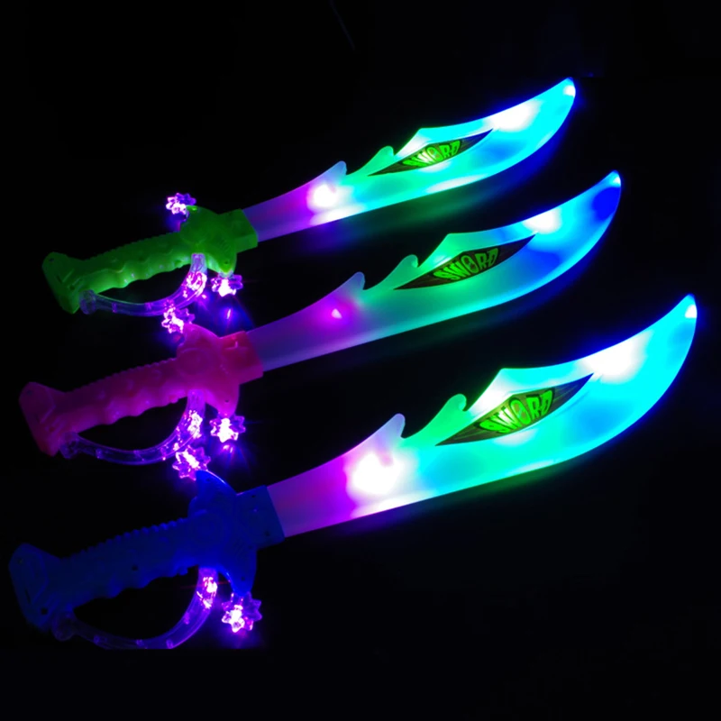 Large Plastic Light Sword music colorful children toy blade flashing g