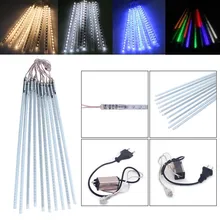 LED Christmas Xmas Lights 10pcs/set SMD2835 50cm Snowfall Tube Meteor Shower Rain Tube LED String Light Christmas Lights Outdoor jusong led christmas 50cm meteor shower rain tube smd garland christmas tree navidad decorative xmas outdoor fairy lights string