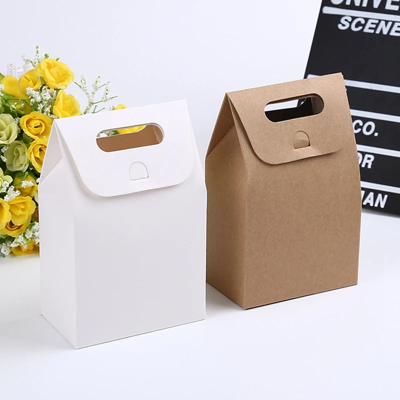 25/50pcs 10x6x15.3cm Kraft Paper Box Gift Packaging Box