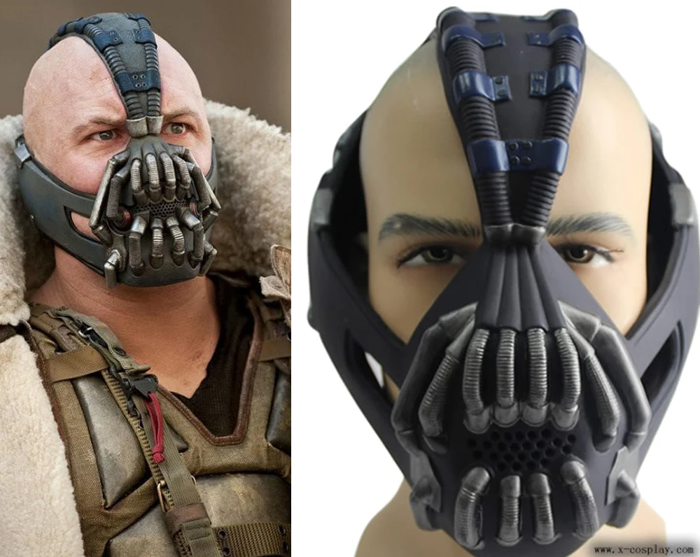 Анекдоты и приколы про ношение масок. Бейн в маске тёмный рыцарь. Маска бэйна. Бэйн темный рыцарь косплей. Маска бэйна с модулятором голоса.