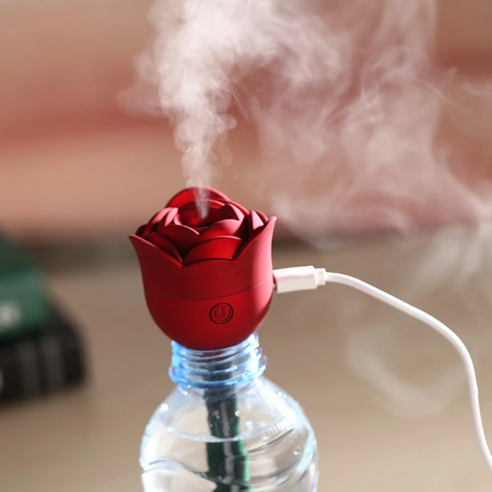 

Mini Rose Flower USB Humidifier Air Purifier Aroma Diffuser Atomizer Office Home