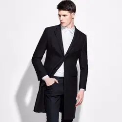 2018 Новая мода однобортный костюм куртка для мужчин формальные однобортный длинные куртки