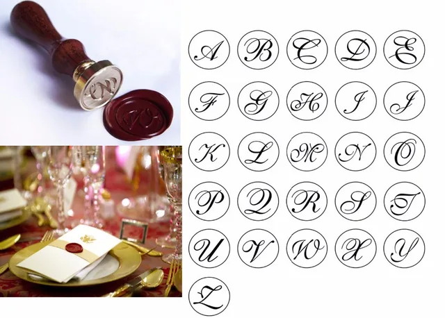 free shipping 1pcs new vintage retro personal alphabet initial