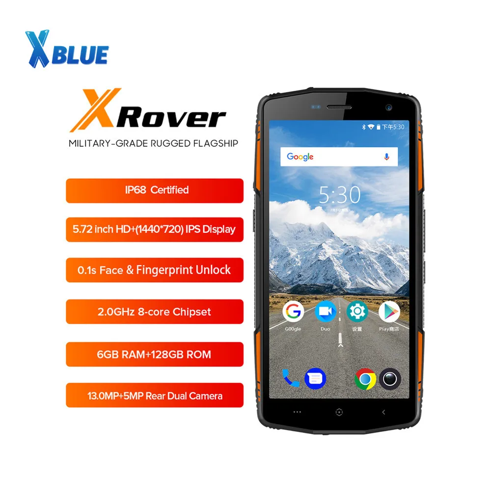 

LEAGOO XRover IP68 Mobile phone NFC Face Unlock 5.72" IPS 6GB RAM 128GB ROM 13MP Dual Cams Quick Charge 5000mAh 4G Smartphone