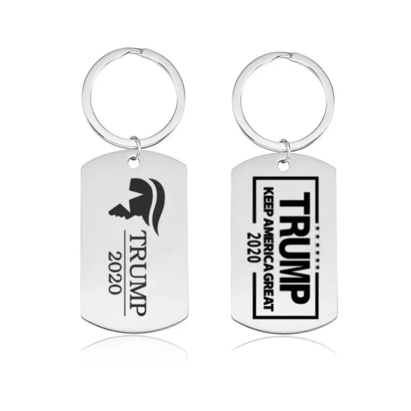 

Trump 2020 President Keychain Keep America Great Again Stainless Steel Key Ring