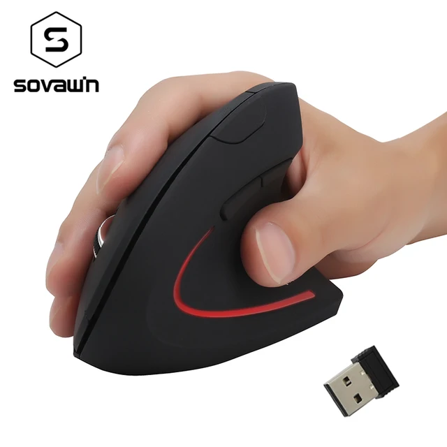 Cheap Ergonomic Vertical Mouse Wireless Battery Optical PC Gaming 2.4ghz USB 800 1200 1600 dpi Gamer Mice with Receiver for Computer  