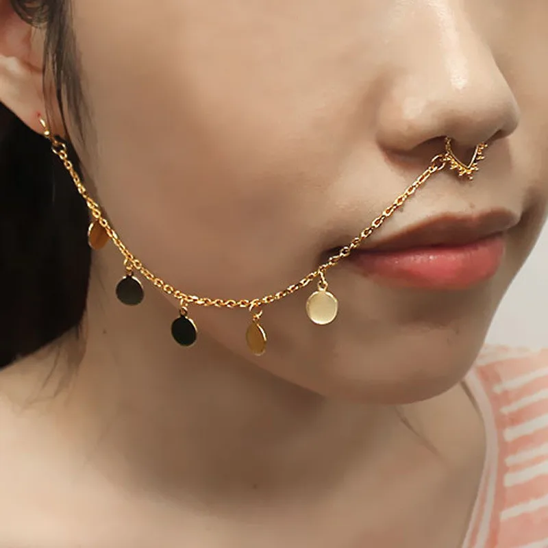 fake nose to ear chain